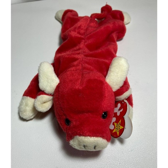 Snort the Bull Ty Beanie Baby 1995 PVC Pellets And Multiple Errors - Picture 2 of 7